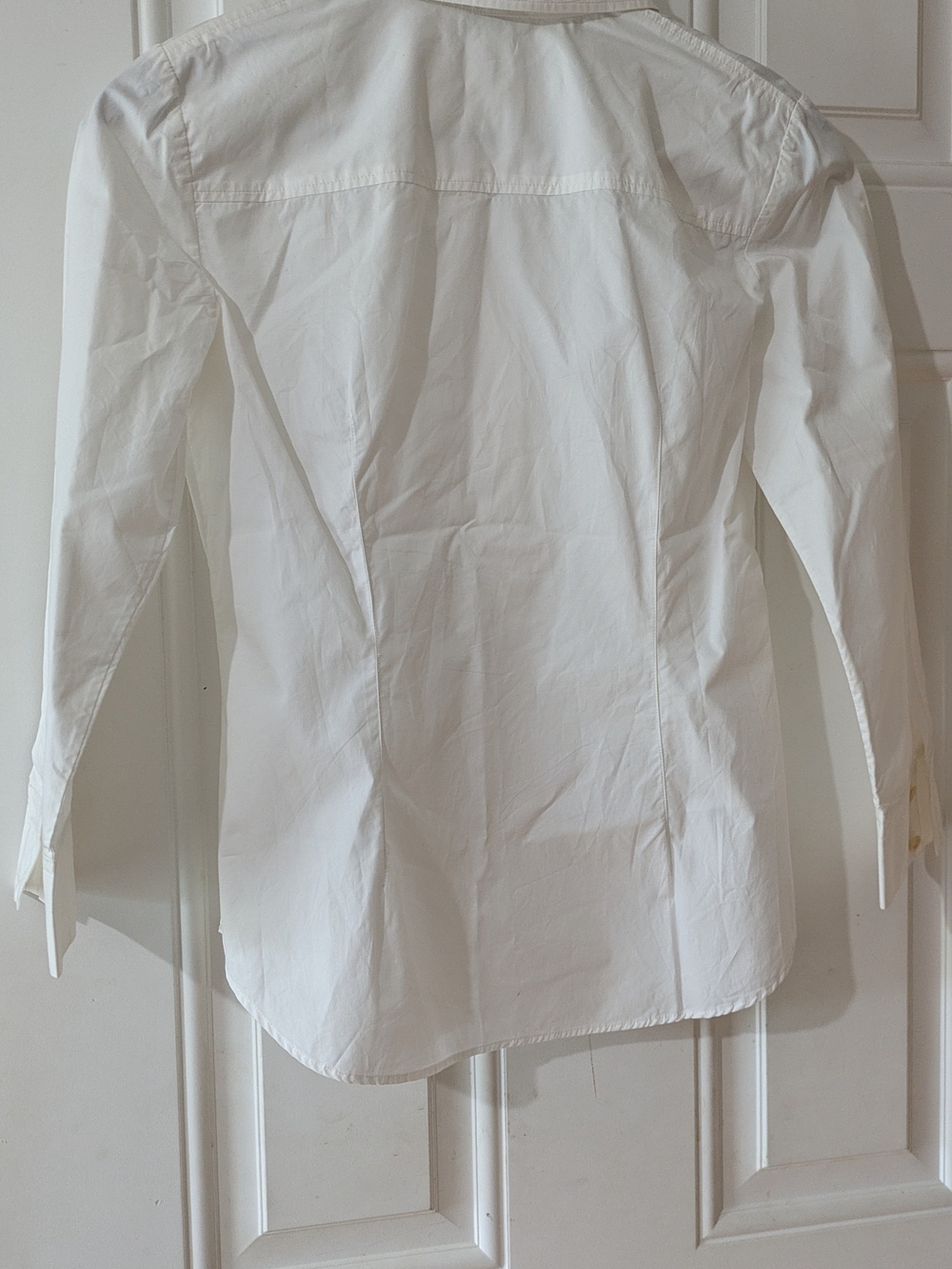 Theory x Bergdorf Goodman Classic Women's White 100% Cotton Popover Blouse -P - Picture 6 of 6